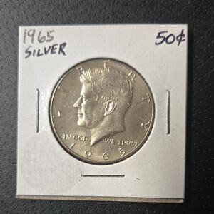 🇺🇸 1965 Kennedy Half Dollar – 40% Silver JFK Era 🇺🇸